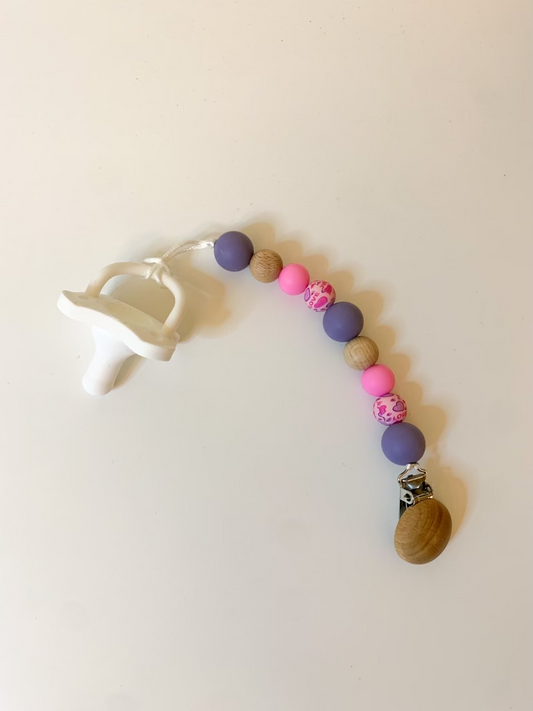 Love Heart Silicone Pacifier Clip