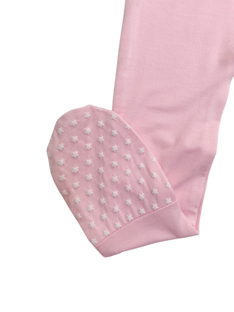 Bubble Gum Pink Zippered Footie